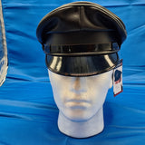 Muir cap with gray piping around upper edge