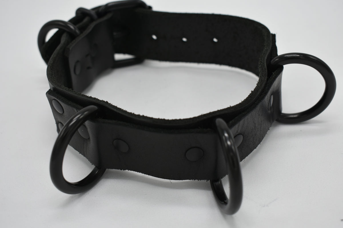 3 D-ring Collars – Moose Leather